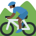 🚵🏿‍♂️ man mountain biking: dark skin tone display on Twitter